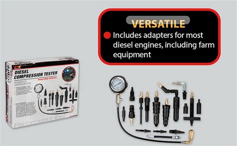 Performance Tool W89735 Diesel Compression Tester Kit for 